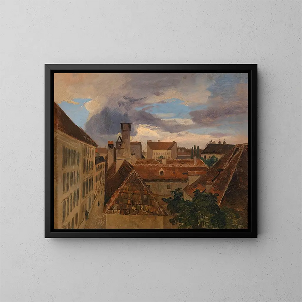 Vue dans la Beatrixgasse à Vienne - Adalbert Stifter — ingelijst kunstwerk aan de muur