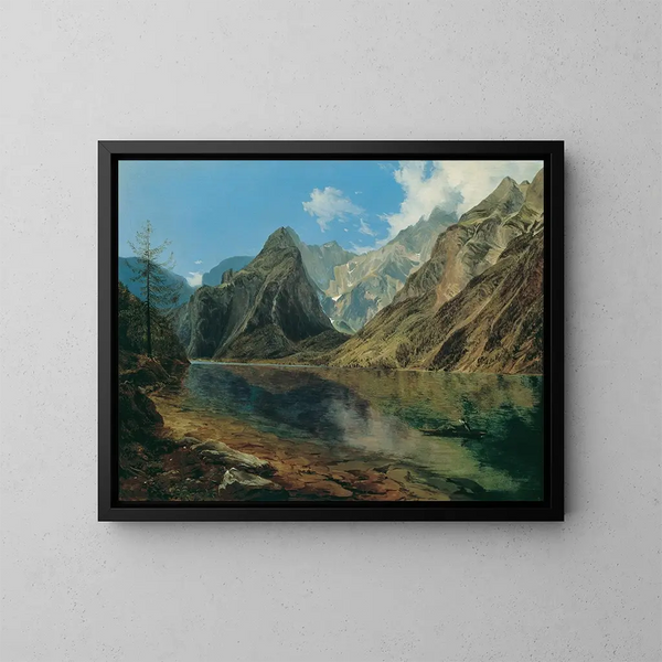 van het Königsee meer met de Watzmann - Adalbert Stifter — ingelijst kunstwerk aan de muur