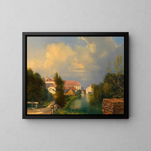 Tuin van de fabriek in Schwadorf - Adalbert Stifter — ingelijst kunstwerk aan de muur