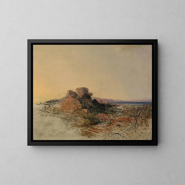 van Griekse tempelruïnes - Adalbert Stifter — ingelijst kunstwerk aan de muur