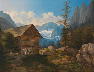 in de vallei van Gosau, Opper-Oostenrijk - Adalbert Stifter — weergave van het kunstwerk