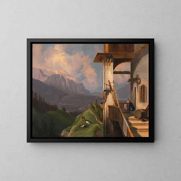 Innsbruck en de Nordkette - Adalbert Stifter — ingelijst kunstwerk aan de muur