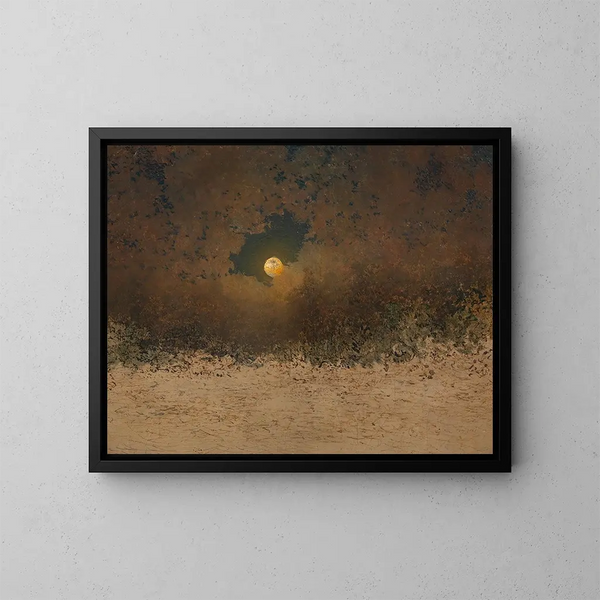 Landschap met maan en bewolkte hemel - Adalbert Stifter — ingelijst kunstwerk aan de muur