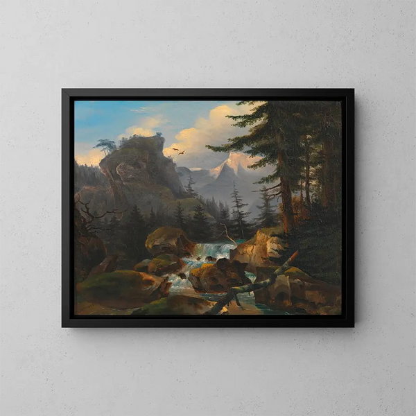 van de waterval in de hoge bergen - Adalbert Stifter — ingelijst kunstwerk aan de muur