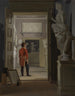 De Zaal der Oudheden in het Paleis van Charlottenborg in Kopenhagen - Adam August Müller — weergave van het kunstwerk