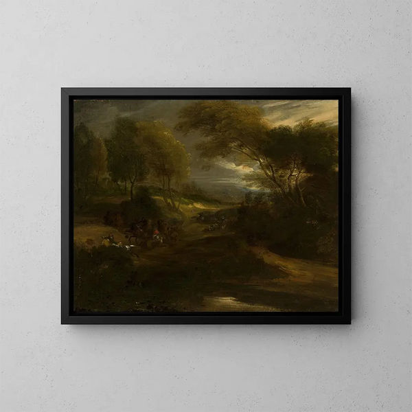 Een veldslag scène - Adam Frans van der Meulen — ingelijst kunstwerk aan de muur