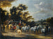 Halte de carrosse près d'un bois - Adam Frans van der Meulen — weergave van het kunstwerk
