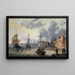 Nederlands schilderij met zeilboten - Adam Willaerts — ingelijst kunstwerk aan de muur