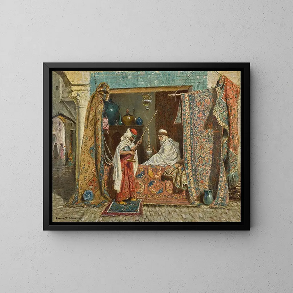 Een oosters winkel - Addison Thomas Millar — ingelijst kunstwerk aan de muur