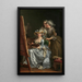 Zelfportret met twee leerlingen Marie Gabrielle Capet en Marie Marguerite Carreaux de Rosemond - Adélaïde Labille-Guiard — ingelijst kunstwerk aan de muur