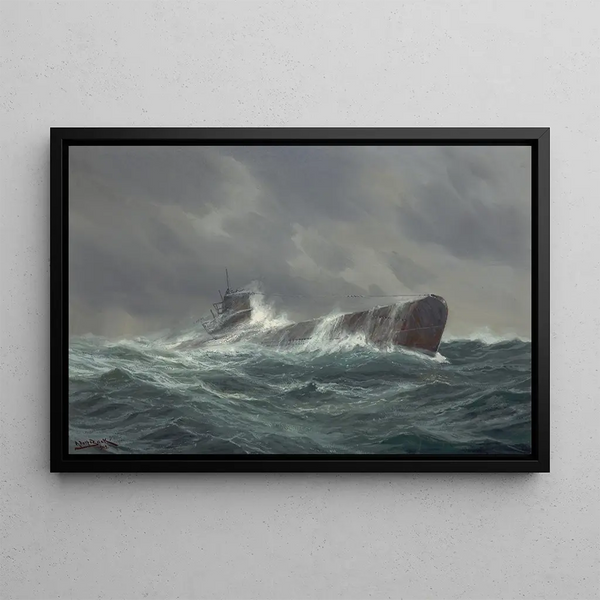 Adolf Bock - Submarine at sea.webp