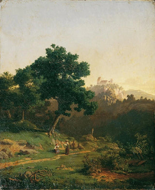 Adolf Christian Baumann - Landschaft mit Burg.webp