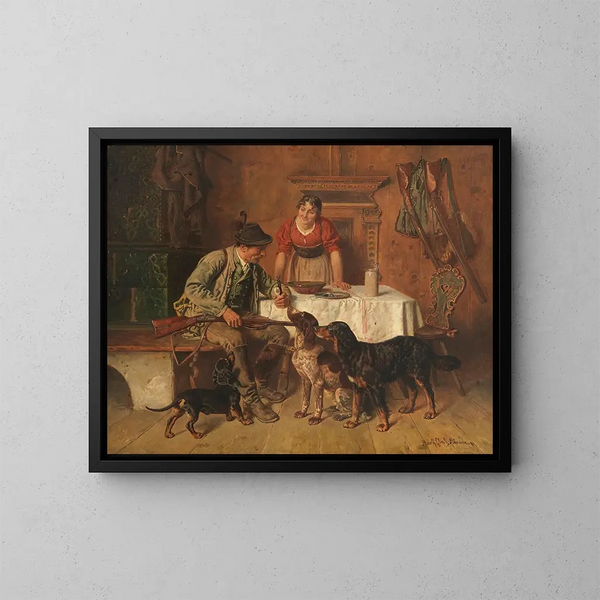Jachtrepas - Adolf Eberle — ingelijst kunstwerk aan de muur