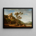 Landschap met Kasteelruïnes - Adolf Fryderyk Harper — ingelijst kunstwerk aan de muur