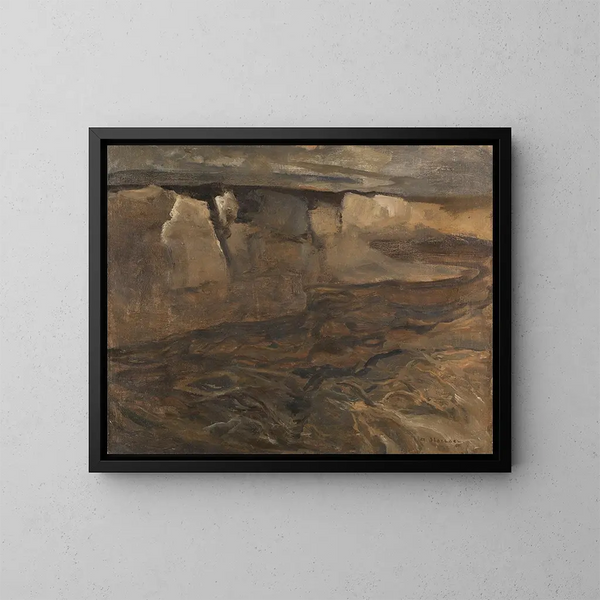 Landschap van Dachau met witte rots - Adolf Hölzel — ingelijst kunstwerk aan de muur