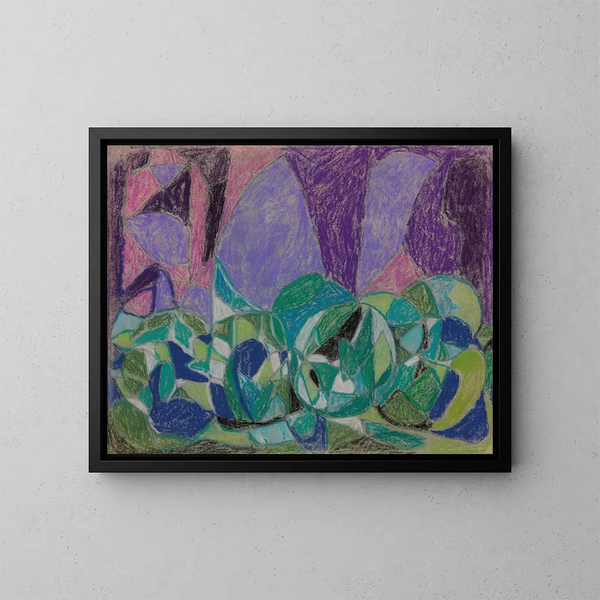 Grote compositie - Adolf Hölzel — ingelijst kunstwerk aan de muur