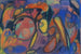 Compositie met cirkel - Adolf Hölzel — weergave van het kunstwerk