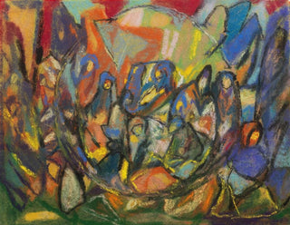 compositie van figuren zonder titel - Adolf Hölzel — weergave van het kunstwerk