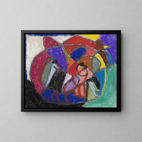 Zonder titel - Adolf Hölzel — ingelijst kunstwerk aan de muur