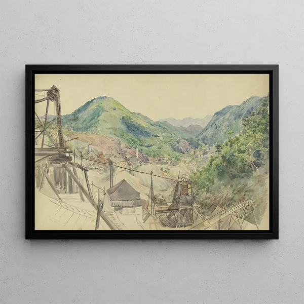 Mining Copper Extraction - Adolf Höfler — framed artwork on a wall