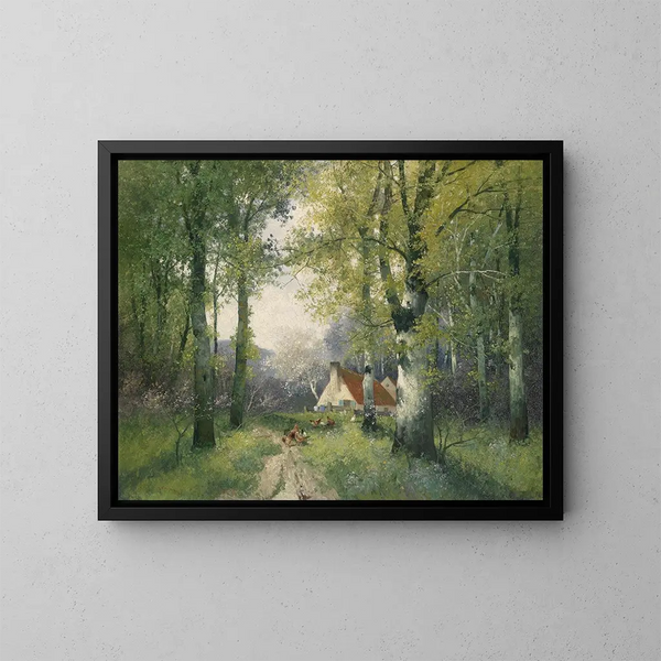 Lente - Adolf Kaufmann — ingelijst kunstwerk aan de muur