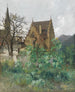 van Zonnebloemen in de voortuin - Adolf Kaufmann — weergave van het kunstwerk