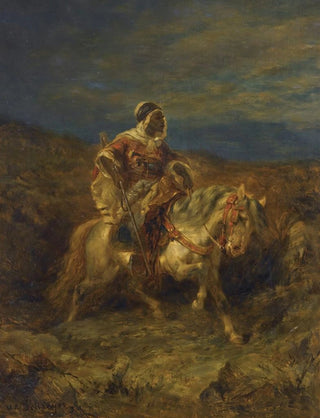 Adolf Schreyer - An Arab Scout On Horseback.webp