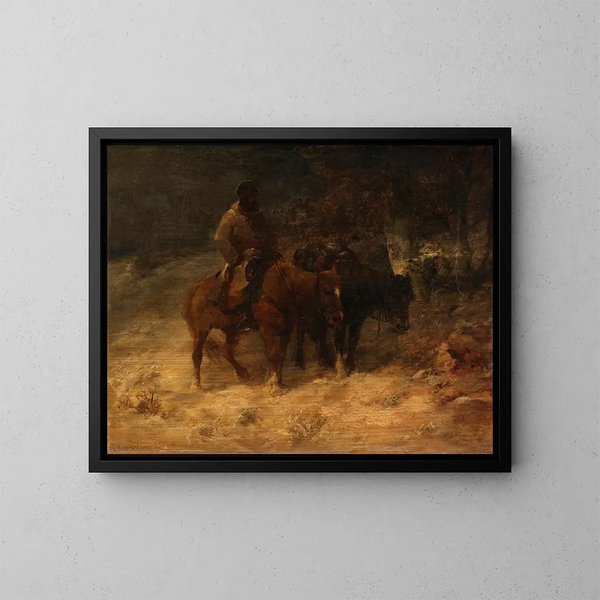 De Terugkeer - Adolf Schreyer — ingelijst kunstwerk aan de muur