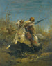 De achtervolging - Adolf Schreyer — weergave van het kunstwerk