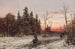 De houtverzamelaars die bij schemering in de winter thuiskomen - Adolf Stademann — weergave van het kunstwerk