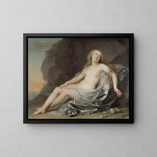Ariane uitgebreid op de oever van Naxos - Adolf Ulrik Wertmüller — ingelijst kunstwerk aan de muur