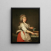 Madame A. Aughi, vriendin van koningin Marie-Antoinette, als melkmeid bij de Koninklijke Melkhal van Trianon - Adolf Ulrik Wertmüller — ingelijst kunstwerk aan de muur