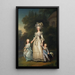 La reine Marie-Antoinette van Frankrijk en twee van haar kinderen wandelend in het park van Trianon - Adolf Ulrik Wertmüller — ingelijst kunstwerk aan de muur