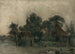 Landschap van een dorp bij schemering - Adolf de Graaf — weergave van het kunstwerk