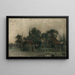 Landschap van een dorp bij schemering - Adolf de Graaf — ingelijst kunstwerk aan de muur