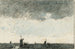 Moulins dans la plaine sous la pluie - Adolf le Comte — weergave van het kunstwerk