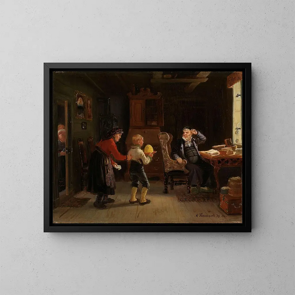 Bevestigingsmelding - Adolph Tidemand — ingelijst kunstwerk aan de muur