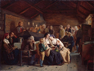 Festin funèbre - Adolph Tidemand — weergave van het kunstwerk