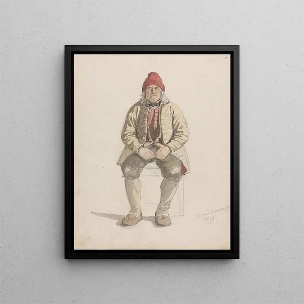 Kolbein Vossevangen Voss - Adolph Tidemand — ingelijst kunstwerk aan de muur