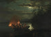 van het harpoenen vissen op het meer Krøderen - Adolph Tidemand — weergave van het kunstwerk