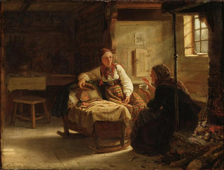 La Devineresse - Adolph Tidemand — weergave van het kunstwerk