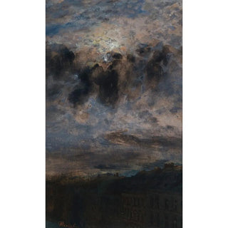 Adolph von Menzel - Mondschein ber den Dchern von Berlin.webp