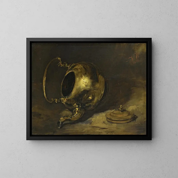 Omgekeerde theepot - Adolph von Menzel — ingelijst kunstwerk aan de muur
