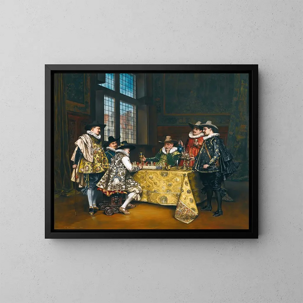 De Confrontatie - Adolphe Alexandre Lesrel — ingelijst kunstwerk aan de muur