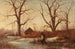 Landschapschilderij Winter met Kruidenplukker - Adolphe Appian — weergave van het kunstwerk