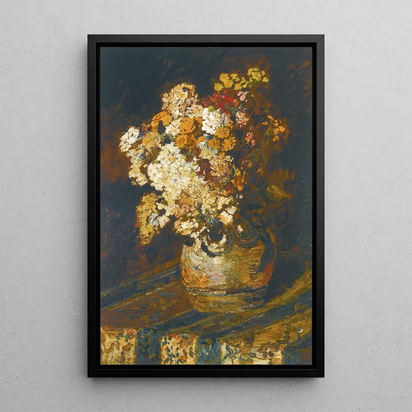 Diverse bloemen - Adolphe Monticelli — ingelijst kunstwerk aan de muur