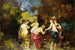 Zes badende vrouwen - Adolphe Monticelli — weergave van het kunstwerk