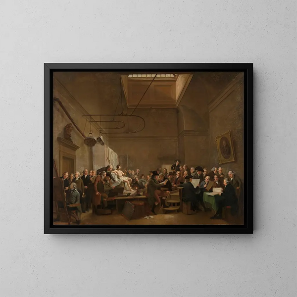 De tekeningen galerij van de Société Felix Meritis - Adriaan de Lelie — ingelijst kunstwerk aan de muur