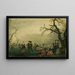 Ice Skaters Painting - Adriaen Pietersz van de Venne — framed artwork on a wall