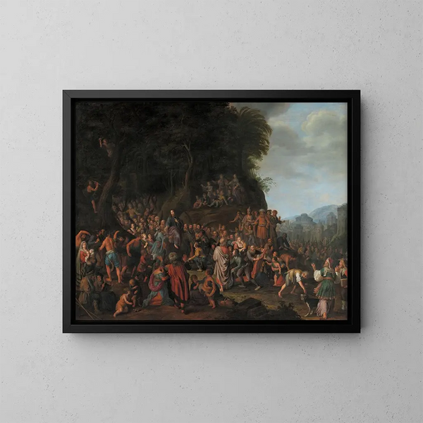 L'entrée du Christ à Jérusalem - Adriaen van Nieulandt — ingelijst kunstwerk aan de muur